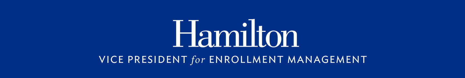 Hamilton College Office of Admission