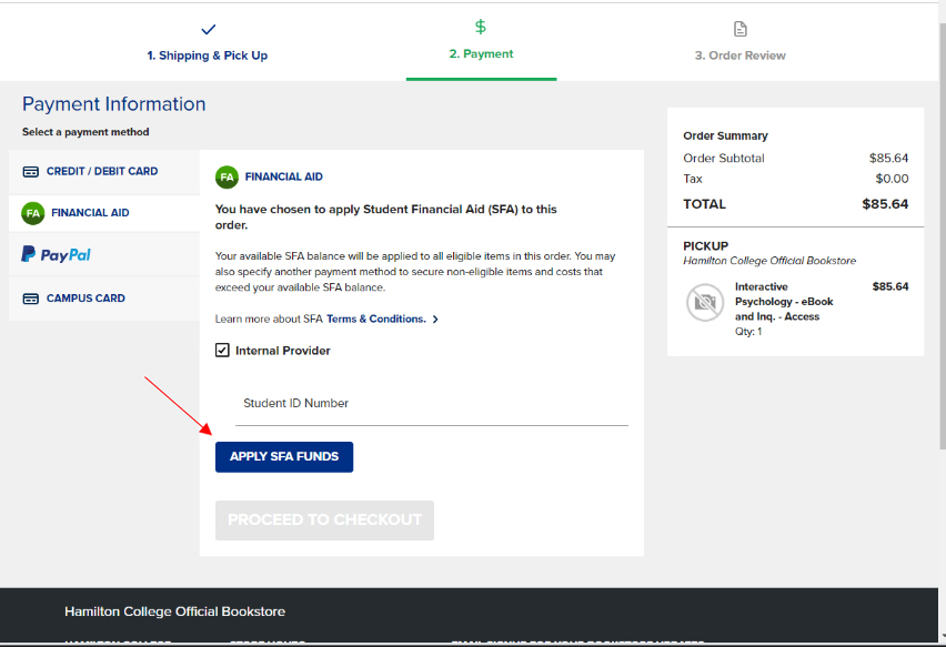 Financial Aid - Financial Aid Book Purchase Process - Hamilton College